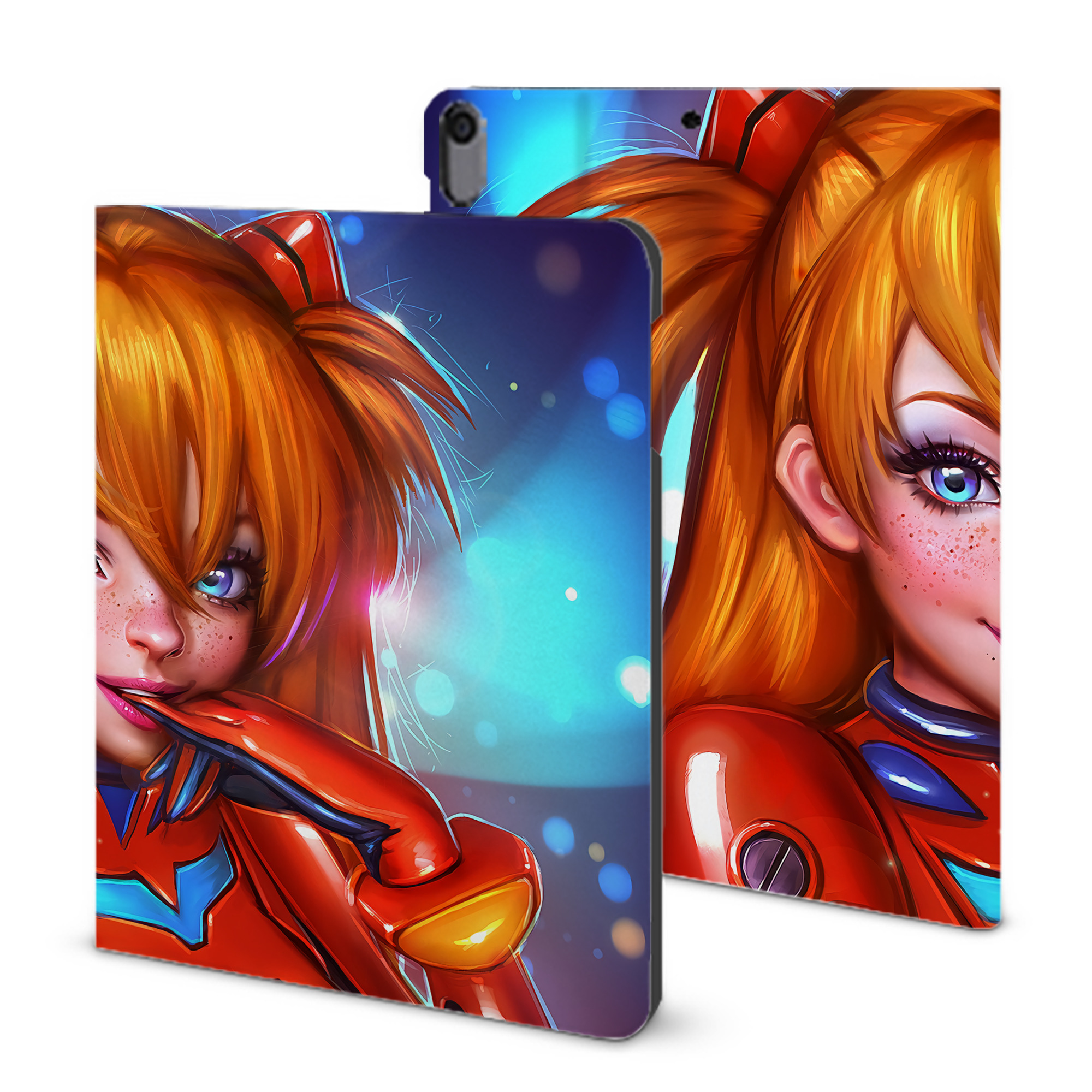 （画像用） EVA 新世紀エヴァンゲリオン IPad ケース ブック型 PUレザー TPU 耐衝撃 軽量 薄型 ペン収納なし 全面保護 IPad 各モデル対応